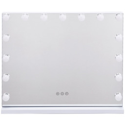 Rectangle Hollywood Vanity Mirror with Lights - White - thumbnail 3