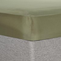 Plain Fitted Bed Sheet - Woodland Green / Polyester / Single - thumbnail 1