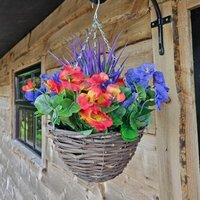 Best Artificial Pansy Hanging Basket - Lilac - image 1