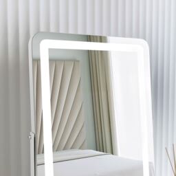 Mia Frameless Touch Sensor LED Mirror With Lights - White - thumbnail 3