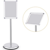 Poster Stand Floor Sign Holder - Silver - image 1