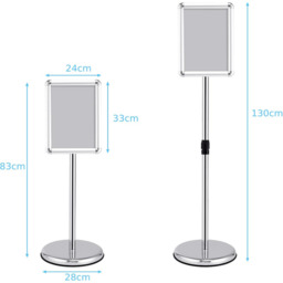 Poster Stand Floor Sign Holder - Silver - thumbnail 3