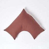 200 Thread Count Egyptian Cotton V Shape Pillowcase - Chocolate