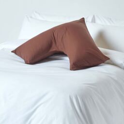 200 Thread Count Egyptian Cotton V Shape Pillowcase - Chocolate - thumbnail 4
