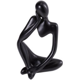 Thinker Resin Tabletop Abstract Decor - Black - thumbnail 3