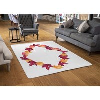 Diamond Autumn Reath Rug - Orange / 150cm - image 1