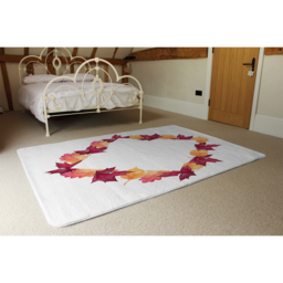 Diamond Autumn Reath Rug - Orange / 150cm - thumbnail 3