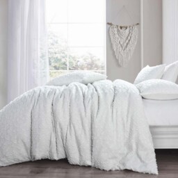 Shabby Chic Vintage Tuft Duvet Set - white / Superking - thumbnail 5