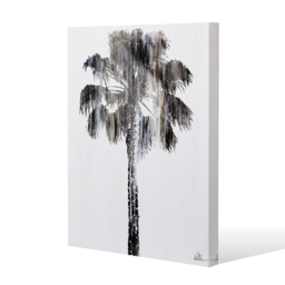 'Gold Tall Palm' Art Print Wrapped on Canvas - Black / 152cm - thumbnail 2