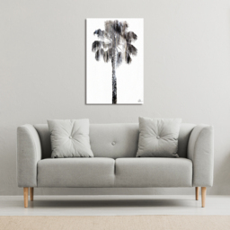 'Gold Tall Palm' Art Print Wrapped on Canvas - Black / 152cm - thumbnail 3
