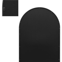Arcus Metal Framed Arched Leaner Wall Mirror - Black / 200cm - thumbnail 4