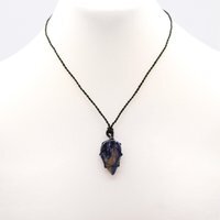 Sodalite Teardrop Pendant, Handcrafted Blue Gemstone Jewelry - Blue