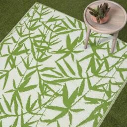 Homescapes Outdoor Rug Luxury Waterproof Reversible, Green Zena Tropical - Green / 270cm - thumbnail 4