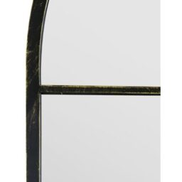 Arcus Antique Black Framed Arched Window Garden Mirror - Antique Black - thumbnail 4