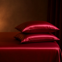 Luxury Silk Housewife Pillowcase - Red - thumbnail 4