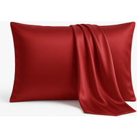 Luxury Silk Housewife Pillowcase - Red - thumbnail 1