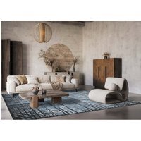 Belgravia Living Room Area Rug Metallic Sheen Contemporary Modern Nexus Design - Navy / 290cm - thumbnail 1