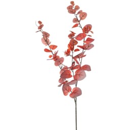 Artificial Autumn Eucalyptus Foliage Stem 100cm - Red - thumbnail 3