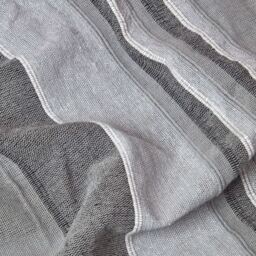 Cotton Morocco Striped Grey Throw - Grey / 360cm - thumbnail 4