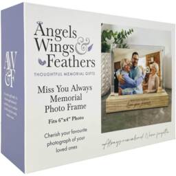 Memorial Wooden Base Photo Frame - Brown - thumbnail 2