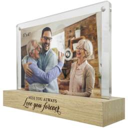 Memorial Wooden Base Photo Frame - Brown - thumbnail 4