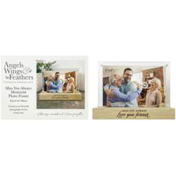 Memorial Wooden Base Photo Frame - Brown - thumbnail 3