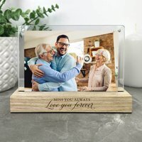 Memorial Wooden Base Photo Frame - Brown