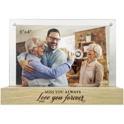 Memorial Wooden Base Photo Frame - Brown - thumbnail 5
