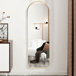 Arched Full Length Wall Mirror - Gold - thumbnail 2