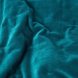 Homescapes Velvet Quilted Throw with Stitch - Teal Green / 200cm - thumbnail 2