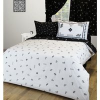 Tetris Monochrome Duvet Cover And Pillowcase Set - Black/White / Superking