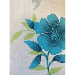 Bethany Floral Duvet Cover Set Reverisible Zig Zag Bedding - Blue / Double - thumbnail 3