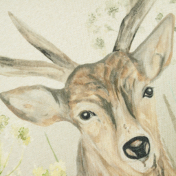 Bramble Stag Printed Cushion - Stag / 80 Feather 20 Polyester - thumbnail 3