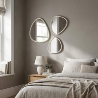 Set of 3 Stone Organic Shape Mirrors