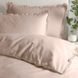 Tilly Cotton Ruffle Duvet Cover Set - Blush Pink / King - thumbnail 2