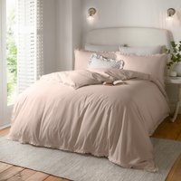 Tilly Cotton Ruffle Duvet Cover Set - Blush Pink / King