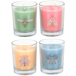 Set of 4 Floral Bug Mandarin and Bergamot Jar Candles - Multicolour - thumbnail 3