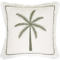 Casablanca Palm Outdoor Cushion - White