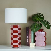 Denali Patterned Table Lamp - Red - image 1