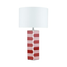 Denali Patterned Table Lamp - Red - thumbnail 3