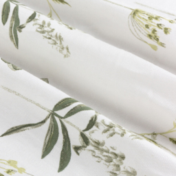 Meadow Cotton Eyelet Curtain Pair - White/Cornflower / 168cm / 183cm - thumbnail 5