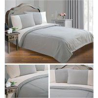 Luxury Lincoln Stripe Duvet Cover and Pillowcase Set - Black / King - image 1