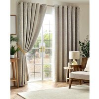 Victoria Room Darkening Ring Top Curtains - Ochre / 168cm / 229cm