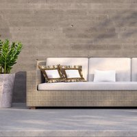 Rustic Egyptian Frame Outdoor Cushion - Brown / 60cm - thumbnail 1