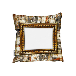 Rustic Egyptian Frame Outdoor Cushion - Brown / 60cm - thumbnail 2