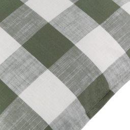Chesil Check Cotton Outdoor Cushion Cover - Moss - thumbnail 2
