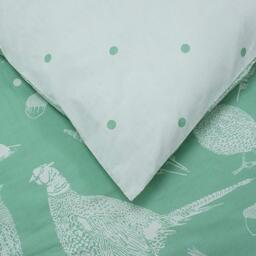 Creative Cloth Moorland Birds Superking Duvet Reversible Set Green - Green - thumbnail 4