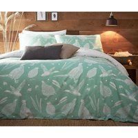 Creative Cloth Moorland Birds Superking Duvet Reversible Set Green - Green - thumbnail 1