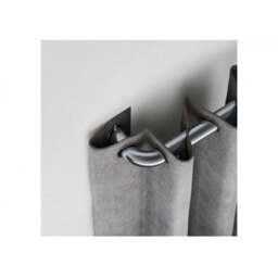 25-28mm Room Darkening Extendable Curtain Pole - Satin Silver - Satin Silver / 120cm - thumbnail 5