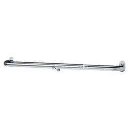 25-28mm Room Darkening Extendable Curtain Pole - Satin Silver - Satin Silver / 120cm - thumbnail 3